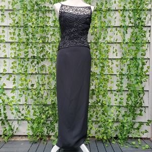 Andrea Polizzi for Rex Lester Black Maxi Night Dress Size 2